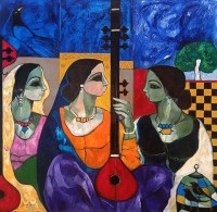 Abrar Ahmed, 36 x 36 Inch, Oil on Canvas, Figurative Painting, AC-AA-610